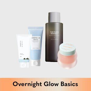 Nighttime Korean Glow Skincare Basics Set: Round Lab, Haruharu, Skin1004, Tocobo